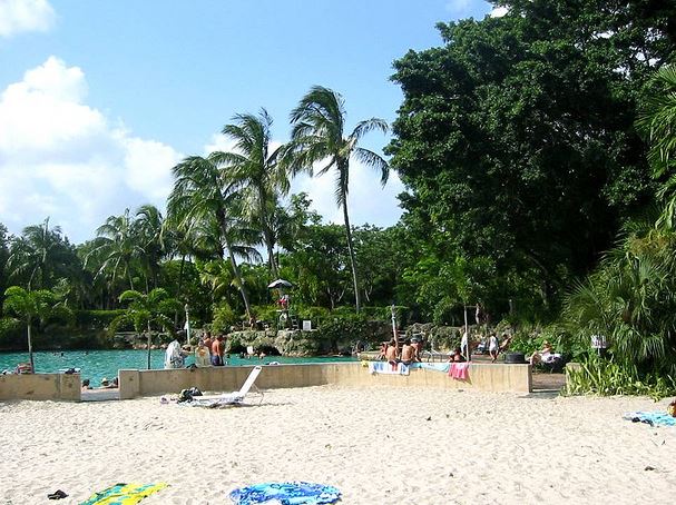 Beach area at the pool